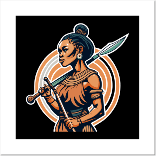 African Woman Warrior Posters and Art